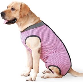 HEYWEAN Dog Surgical Recovery Suit Keep Dog from Licking E-Collar Alternative After Surgery Wear Protect Abdominal Wound from Grooming and Scratching Dog Surgical Onesies Post-Operative Bodysuit