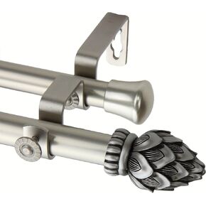 Rod Desyne Bud Double Curtain Rod, 28 by 48-Inch, Black in Kuwait