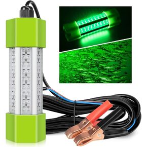 BLUERICE 12V 45W-70W Underwater Fishing Light IP68 72-108 LED 3500 Lumen Freshwater & Saltwater Night Fishing Finder Lamp, Ice Fishing Light, Lure Bait Lamp with 5M / 16.5 FT Cord
