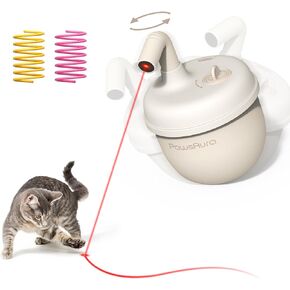 OFFBEATISM Cat Laser Toys, Automatic Cat Laser Toy Tumbler Design, Rechargeable Cat Laser Pointer 360°Irregular Rotation, 3 Modes Interactive Cat Toy for Indoor Cats of All Ages and Sizes (Green)