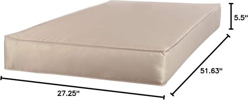 سيلي مرتبة سرير اطفال من بيبي ناتشوراليس بمرحلتين مزدوجة الصلابة ومقاومة للماء بتصميم ملفوف هجين وفوم، 52 انش × 27.5 انش in Kuwait