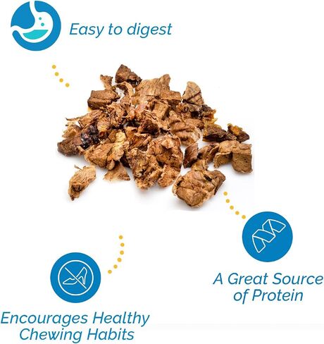 123 Treats Beef Lung Dog Tips Treat - All Natural Premium Jerky Chews for Your Dog (Beef Treats - Made in USA) 8 oz in Saudi Arabia