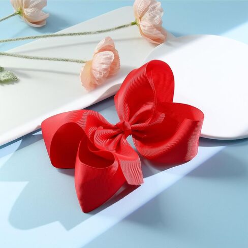 2PCS 6inch Hair Bows Clips, Oaoleer Purple Layered Grosgrain Ribbon Bows Hair Alligator Clips Hair Barrettes Hair Accessories for Baby Girls Infants Toddlers Kids Teens Children (6inch-Type A, Purple) in Kuwait