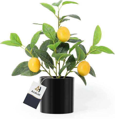 AceList Small Artificial Orange Tree for Oranges Decor, 14.17 Inch Realistic Fake Tree with White Pot, Enhance Your Home Décor in The Kitchen, Living Room, or on The Table in Saudi Arabia