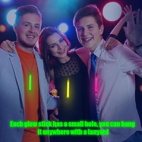 25 قطعة من أعواد التوهج بألوان النيون للأطفال، 6 بوصات كبيرة جدًا من العصي المتوهجة الساطعة مع خطاف وثقب، تتوهج في حزم الحفلات المظلمة للتخييم، معدات البقاء على قيد الحياة، انقطاع التيار الكهربائي، هدايا الحفلات in Kuwait