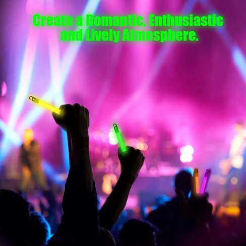 25 قطعة من أعواد التوهج بألوان النيون للأطفال، 6 بوصات كبيرة جدًا من العصي المتوهجة الساطعة مع خطاف وثقب، تتوهج في حزم الحفلات المظلمة للتخييم، معدات البقاء على قيد الحياة، انقطاع التيار الكهربائي، هدايا الحفلات in Kuwait