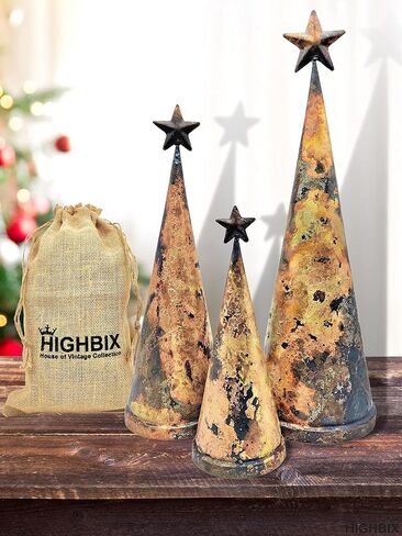 HIGHBIX Set of 3 Giant Harmony Table Top Hanging Bells Huge Vintage Handmade Country Rustic Lucky Christmas Hanging XL Bells (Table Top) in Kuwait