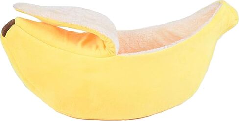 TITA-DONG Cute Banana Cat Bed House,Warm Soft Punny Dogs Sofa Sleeping Playing Resting Banana Bed,Lovely Pet Supplies for Cats Small Dog Rabbit in Saudi Arabia