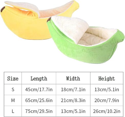 TITA-DONG Cute Banana Cat Bed House,Warm Soft Punny Dogs Sofa Sleeping Playing Resting Banana Bed,Lovely Pet Supplies for Cats Small Dog Rabbit in Saudi Arabia