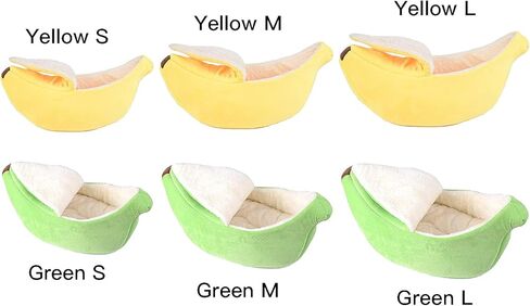 TITA-DONG Cute Banana Cat Bed House,Warm Soft Punny Dogs Sofa Sleeping Playing Resting Banana Bed,Lovely Pet Supplies for Cats Small Dog Rabbit in Saudi Arabia