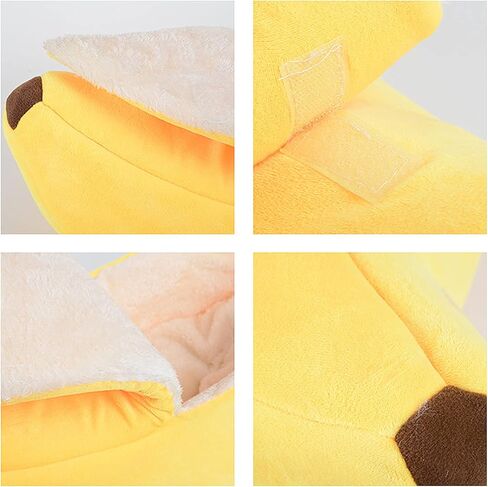 TITA-DONG Cute Banana Cat Bed House,Warm Soft Punny Dogs Sofa Sleeping Playing Resting Banana Bed,Lovely Pet Supplies for Cats Small Dog Rabbit in Saudi Arabia