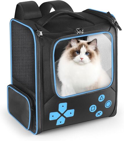 XMUXI Comfortable Pet Backpack for Carrying Cats Dogs up to 22lbs, Cat Carrier Backpack, Dog Backpack Carrier for Walking Biking Travel for Puppies Medium Cats Rabbits Small Animals in Kuwait