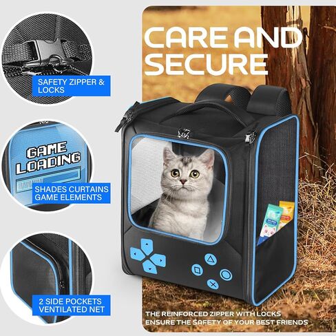 XMUXI Comfortable Pet Backpack for Carrying Cats Dogs up to 22lbs, Cat Carrier Backpack, Dog Backpack Carrier for Walking Biking Travel for Puppies Medium Cats Rabbits Small Animals in Kuwait