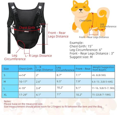 Pet Dog Carrier Backpack, Aimou Adjustable Hands-Free Doggie Front Pack Safety Travel Bag, Breathable Legs & Tail Out for Traveling Hiking Camping for Small Medium Dogs Cats Puppies, Black Large in Kuwait