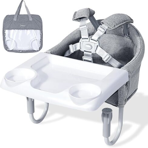 Orzbow Hook On High Chair, Portable Table Highchair Seat for Babies & Toddlers 6-36 Months, Collapsible Clip On Counter High Chair with Carry Bag for Travel, Home and Restaurant, Easy Clean, Gray | ﻿ Portable Table Highchair Seat , Collapsible Clip On Cou in Saudi Arabia