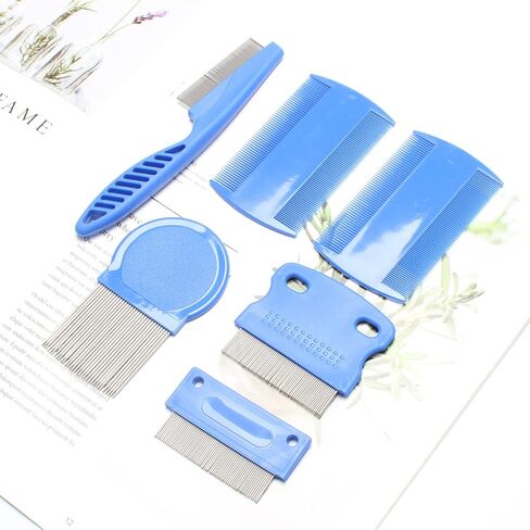 Jegtew 6 Pieces Dog Eye Combs, Pet Grooming Comb for Small Dogs & Pet, Professional Eye Mucus, Tear Stain and Crust Remover Comb in Kuwait