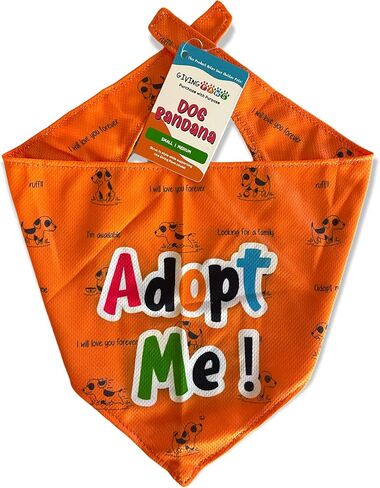 إعطاء الكفوف - تبني مي دوج باندانا - باندانا للجراء مع أقوال جميلة وألوان ثابتة لافتة للنظر - رد الجميل للحيوانات الأليفة المحتاجة - مناديل خضراء للكلاب - صغيرة/متوسطة in Kuwait