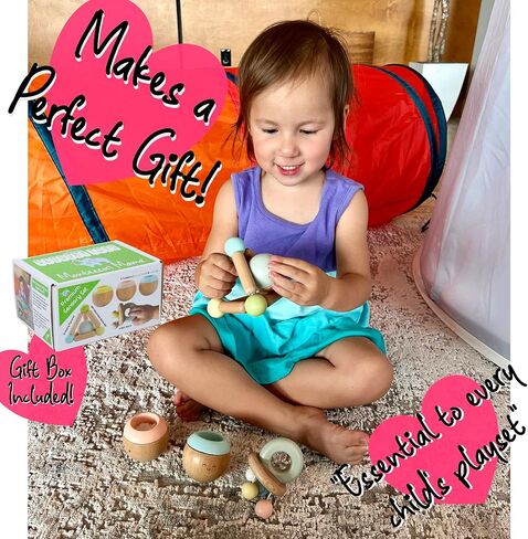 ألعاب مونتيسوري ماما الحسية ألعاب التسنين للأطفال وخشخيشة الأطفال | الصندوق الحسي لألعاب الأطفال 6 أشهر وألعاب الرضع 6 أشهر | ألعاب التوحد الحسية ألعاب حديثي الولادة | ألعاب حسية للأطفال هدايا الطفل in Kuwait