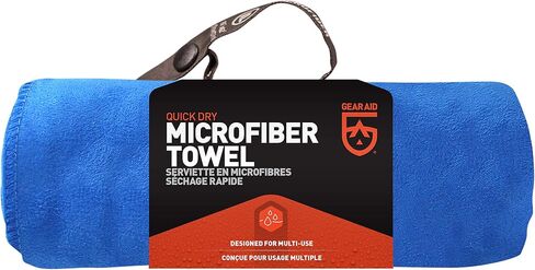 GEAR AID Quick Dry Microfiber Towel for The Gym, Travel and Camping, Cobalt, X-Large, 35"x62", XL (35"x62") (68152) in Kuwait