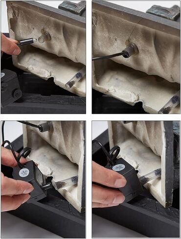 سينهيجو نافورة مياه داخلية لسطح الطاولة من زين بتصميم شلال فينغ شوي لتزيين المنزل وكقطعة مركزية للطاولة وهدايا الاسترخاء مع مصابيح LED مقاس 27 سم in Kuwait