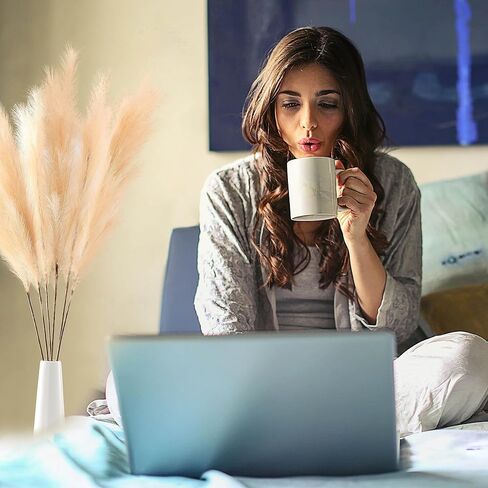 TuKLUT 60 بوصة/5 قدم 3 عبوات من عشب بامباس الاصطناعي طويل القامة مصنوع يدويًا بفروع بومباس كبيرة مزخرفة بحشو مزهرية أرضية لحفلات الزفاف بوهو ديكور المنزل، غير تساقط in Kuwait