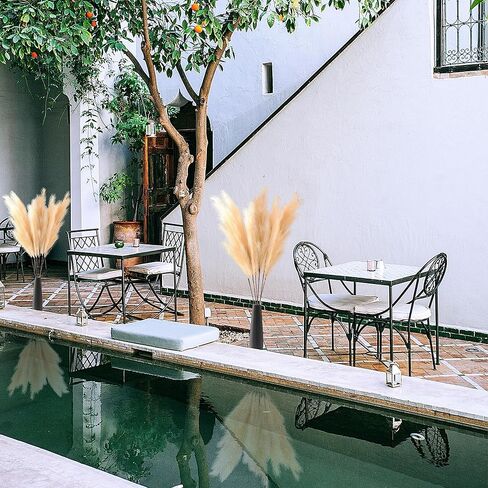 TuKLUT 60 بوصة/5 قدم 3 عبوات من عشب بامباس الاصطناعي طويل القامة مصنوع يدويًا بفروع بومباس كبيرة مزخرفة بحشو مزهرية أرضية لحفلات الزفاف بوهو ديكور المنزل، غير تساقط in Kuwait