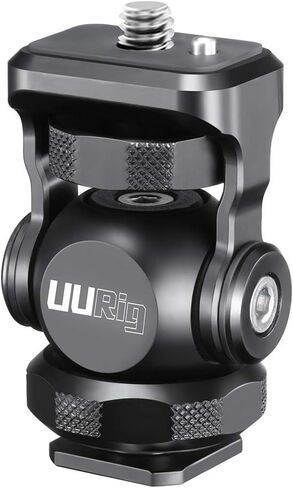 R015 Ballhead زاوية قابلة للتعديل لشاشة الكاميرا، حامل تثبيت ثلاثي القوائم بقطر 1/4 بوصة، رأس تثبيت ثلاثي القوائم قابل للتطبيق، ملحقات التصوير الفوتوغرافي لتصوير الفيديو in Kuwait