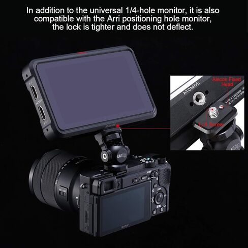 R015 Ballhead زاوية قابلة للتعديل لشاشة الكاميرا، حامل تثبيت ثلاثي القوائم بقطر 1/4 بوصة، رأس تثبيت ثلاثي القوائم قابل للتطبيق، ملحقات التصوير الفوتوغرافي لتصوير الفيديو in Kuwait