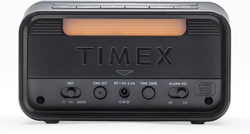 Timex Bedside Alarm Clock with Dual USB Charging, Dual Alarm, Nightlight, Snooze bar, and Battery Backup (T1300) in Saudi Arabia