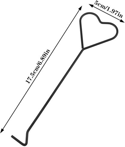 Fengxiaomin 2 قطعة من فتيل الشموع من الفولاذ المقاوم للصدأ غطاسات الفتيل لوضع فتيل الفتيل أدوات خطاف الشموع، أسود in Kuwait