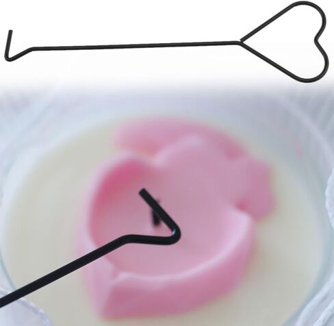 Fengxiaomin 2 قطعة من فتيل الشموع من الفولاذ المقاوم للصدأ غطاسات الفتيل لوضع فتيل الفتيل أدوات خطاف الشموع، أسود in Kuwait