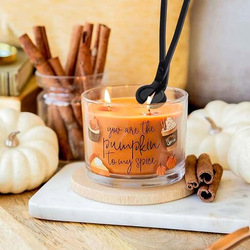 STNRST-IN أداة تشذيب فتيل الشموع، مقص شموع من الفولاذ المقاوم للصدأ، قاطع فتيل شمعة أسود غير لامع، مقص شموع بعمق في الشموع لقطع الفتائل المستهلكة in Kuwait