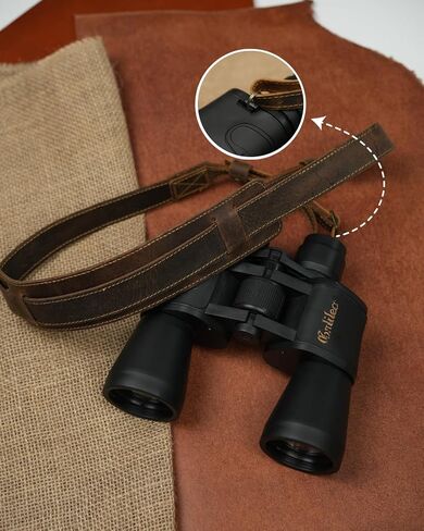 حزام كتف ورقبة للكاميرا مصنوع يدويًا من جلد البقر الشمعي من بول ستوريز، حزام كاميرا من الجلد المحبب بالكامل قابل للتعديل in Kuwait