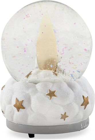 Lamb and Moon Bless Musical Snow Globe Plays Tune Twinkle Twinkle Little Star in Saudi Arabia