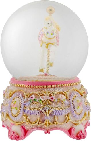 Gilded Gold Tone Cupid and Carousel Horse 100MM Musical Water Globe Plays Tune Unchained Melody in Kuwait