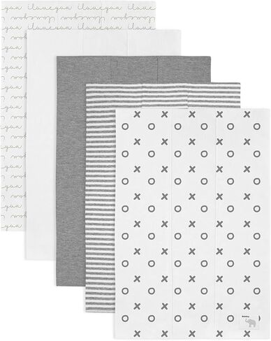 ملابس التجشؤ للأطفال الأولاد والبنات من بيبي باي - عبوة من 5 قطع من قماش التجشؤ القطني فائق الامتصاص - قطع قماش للتجشؤ بالحليب - ملابس تجشؤ للأطفال للجنسين - مجموعة قماش للتجشؤ in Kuwait