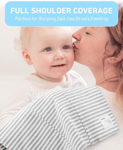 ملابس التجشؤ للأطفال الأولاد والبنات من بيبي باي - عبوة من 5 قطع من قماش التجشؤ القطني فائق الامتصاص - قطع قماش للتجشؤ بالحليب - ملابس تجشؤ للأطفال للجنسين - مجموعة قماش للتجشؤ in Kuwait