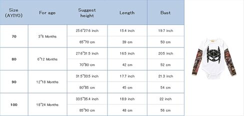 Baby Boys Long Sleeves Mesh Tattoo Sleeves Bodysuit Outfit in Saudi Arabia
