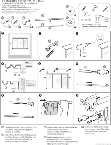 قضبان ستائر ذهبية بقطر 1-1/8 بوصة من ILAISIHOME مع لمسة نهائية ذات أوجه هندسية، قضبان ستائر مزدوجة تصغير 72-144 بوصة لعرض النافذة 68-140 بوصة، حزمة واحدة in Kuwait