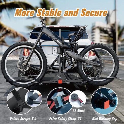 MARVOWARE 2'' Hitch Bike Rack for Cars, 2-Bike Electric Bike eBike Carrier for Standard, Fat Tire Bicycles, 160 lbs Capacity with Smart Tilting (Black) in Saudi Arabia