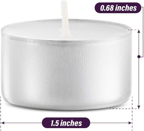 MontoPack Unscented White Tealight Candles Bulk [100] | 8 Hours of Smokeless, Dripless, Long Lasting Burning Paraffin Tea Lights | Small Votive Mini Candles for Home, Shabbat, Weddings & Emergencies in Kuwait