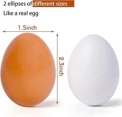 بيض خشبي مزيف، بيجينيوا 15 قطعة بلونين بيض خشب عيد الفصح للحرف اليدوية ديكور المنزل لعيد الفصح in Kuwait