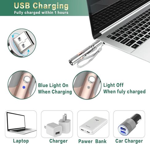 لعبة ليزر للقطط من اوتيك، مؤشر ليزر للكلاب والالعاب التفاعلية للقطط والكلاب في الاماكن المغلقة - لعبة تفاعلية 7 في 1 للقطط والكلاب، صندوق ممتاز قابل لاعادة الشحن بمنفذ USB، العاب تمارين تعليمية in Kuwait