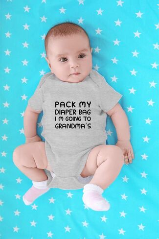 CBTwear Pack My Bag Going to Grandma's House Baby Bodysuit in Saudi Arabia