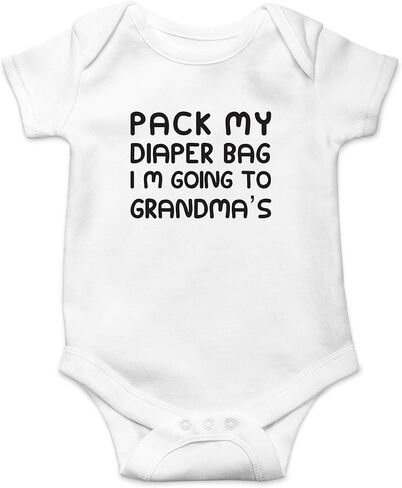 CBTwear Pack My Bag Going to Grandma's House Baby Bodysuit in Saudi Arabia
