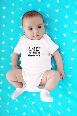 CBTwear Pack My Bag Going to Grandma's House Baby Bodysuit in Saudi Arabia