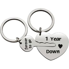 Eilygen Couple Gift 2PCS Matching Couple Keychains 11th 21th Wedding Anniversary Key Chain Gift for Him and Her in Kuwait