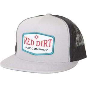 قبعة بشعار Red Dirt Hat Company للرجال O/S أحمر/أبيض in Kuwait