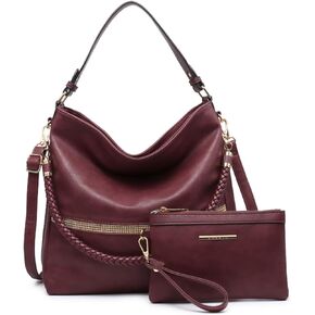 Dasein Hobo Handbags for Women Purses Vegan Leather Shoulder Bags Bucket Purse Large Tote Set with Long Strap in Kuwait