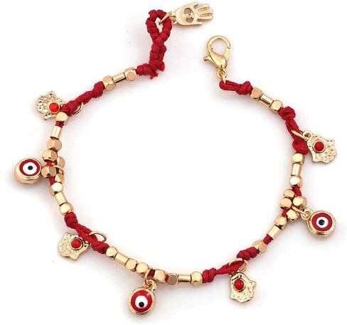 Moonlight Collections Protection Turkish Eye Bracelet Red Evil Eye Bracelet for Protection Kabbalah Red String Bracelet Hamsa Hand in Saudi Arabia